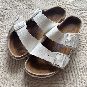Birkenstock Arizona Soft Footbed White Leather Sandals